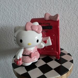 NWT Hello Kitty Figurine with Red Mailbox